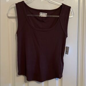 We The Free Rich Brown Ribbed Top